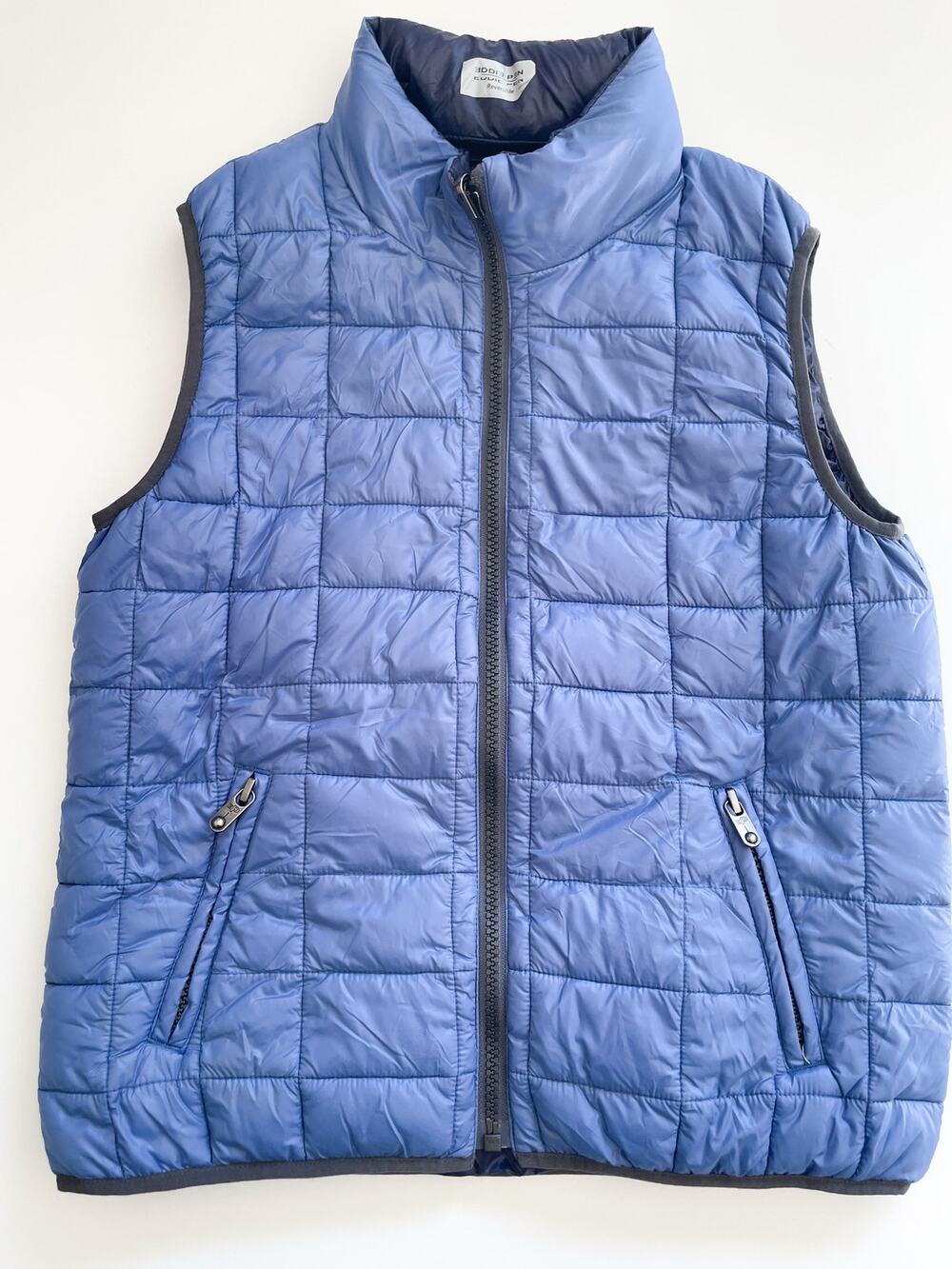 Boy's Blue Eddie Pen Packable Quilted Reversible Vest Size 10